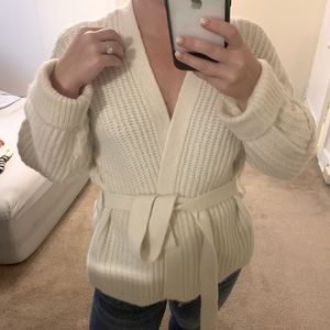 Aerie Cream Wrap Sweater